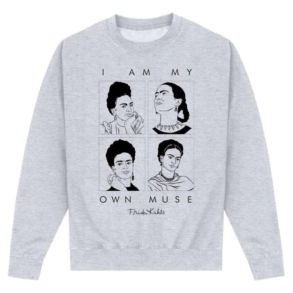 Frida Kahlo Unisex Adult Multi Muse Sweatshirt / Heather Grey